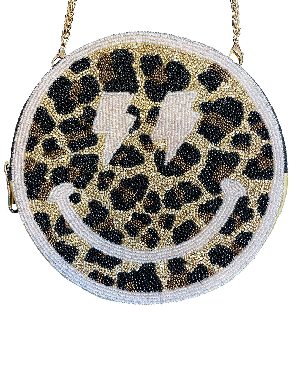SMILEY BAG LEOPARD AND LIGHTNEING BOLTS