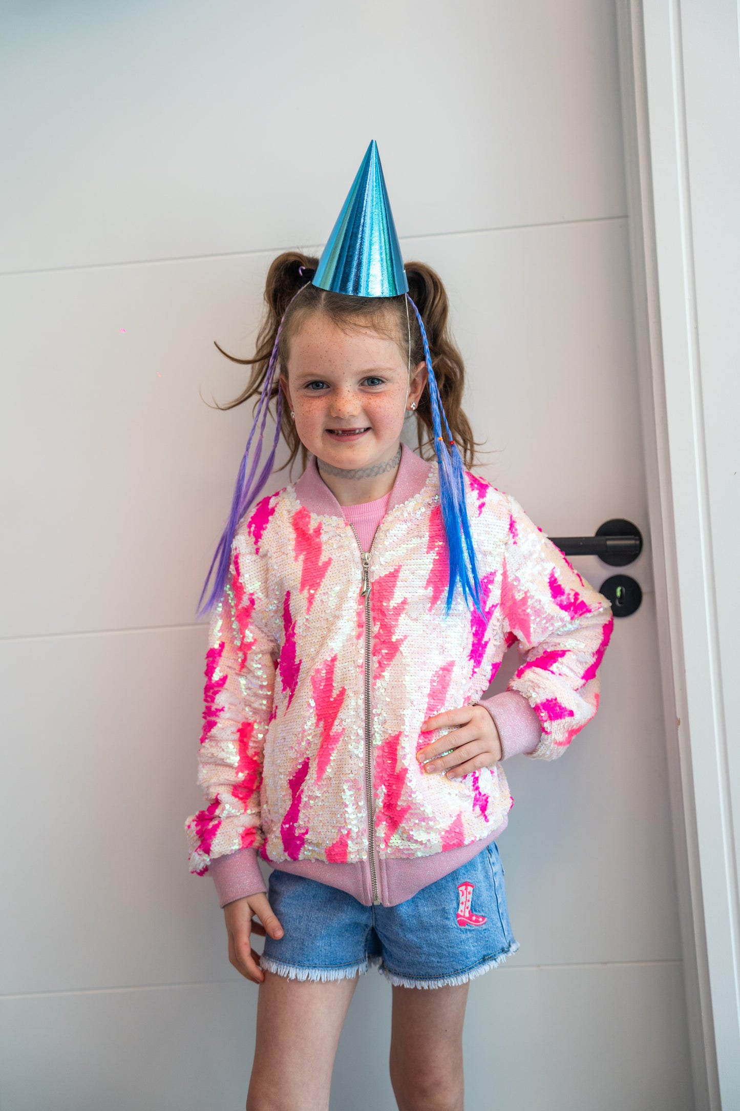 LIGHTENING BOLT SEQUIN COAT