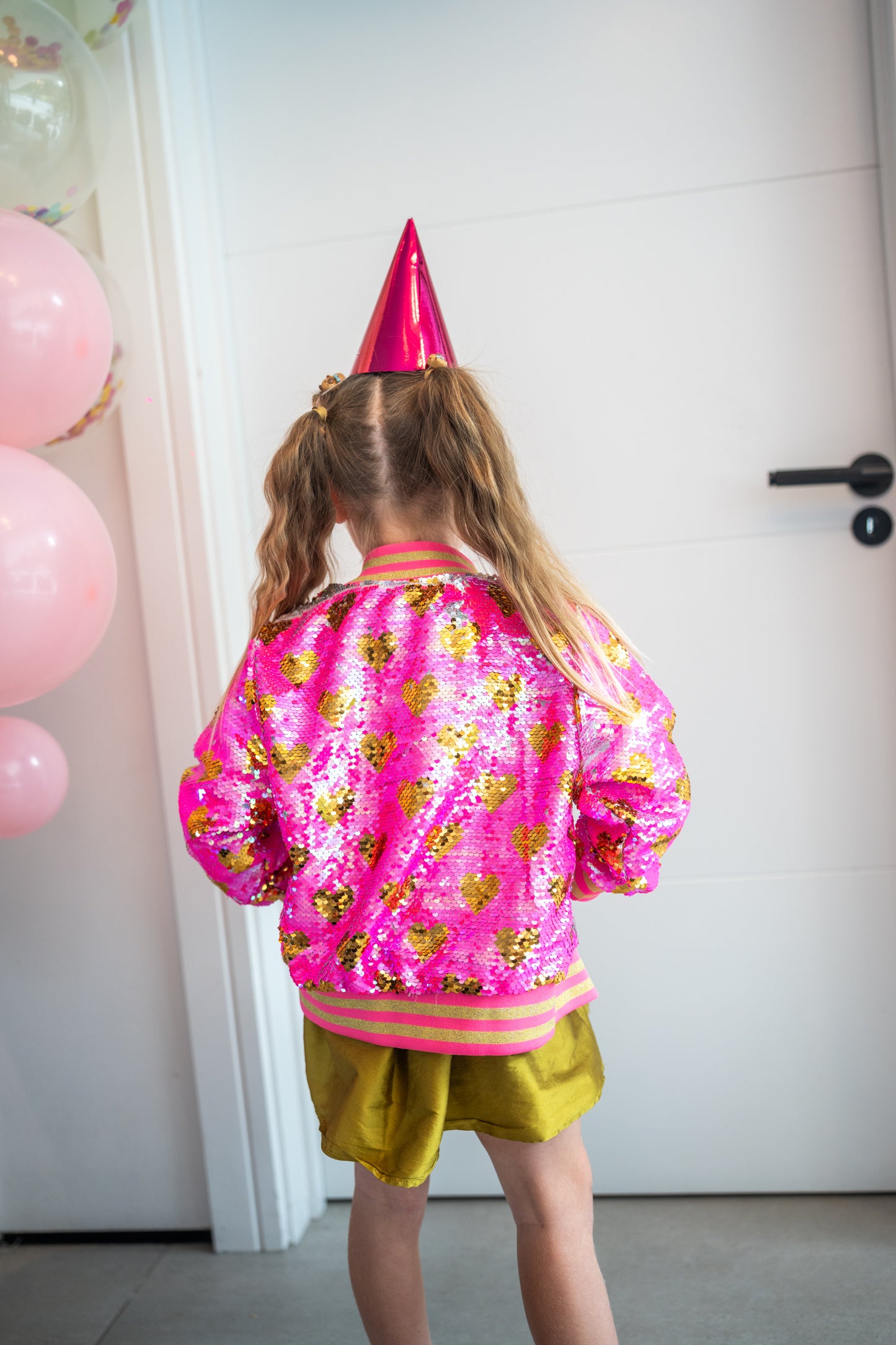 GOLD HEART SEQUIN COAT