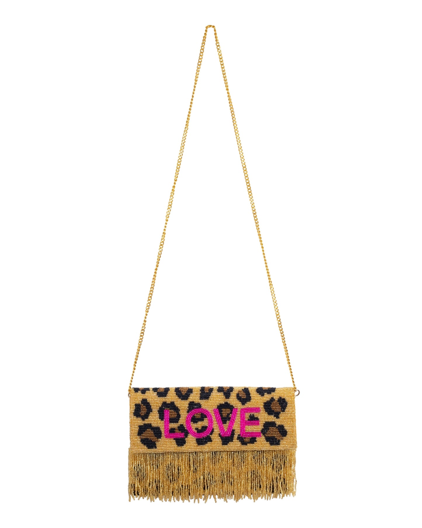 Fringe Half Fold Over Clutch