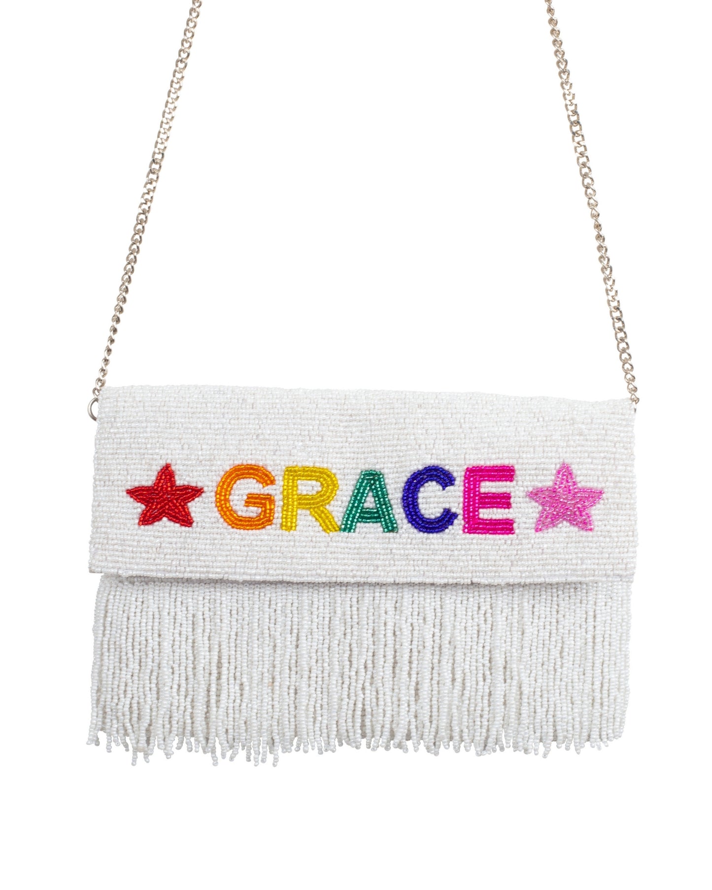 Fringe Half Fold Over Clutch