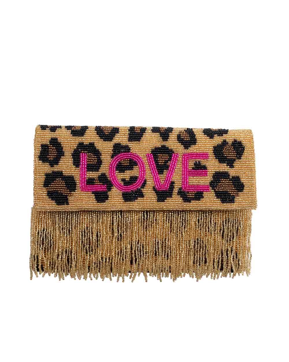 Fringe Half Fold Over Clutch