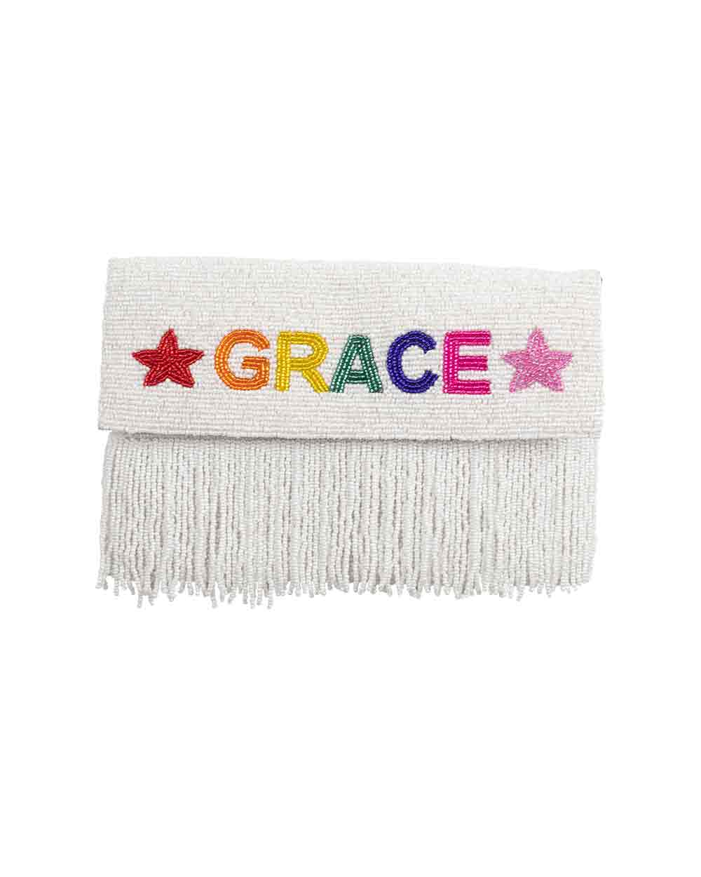 Fringe Half Fold Over Clutch