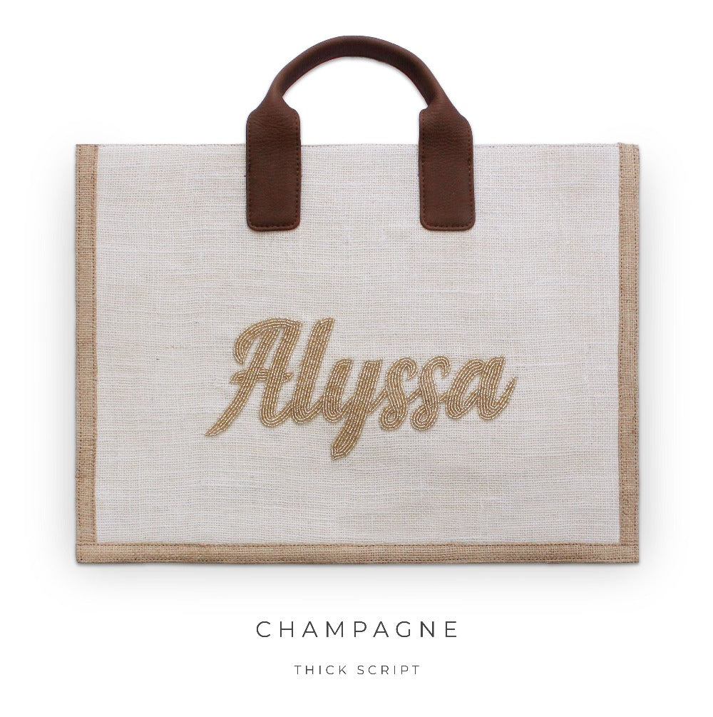 Structured Tote Bag with Name