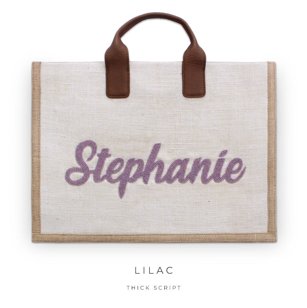 Structured Tote Bag with Name