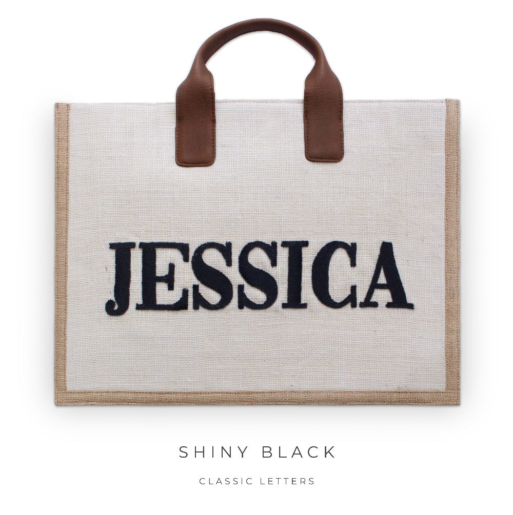 Structured Tote Bag with Name