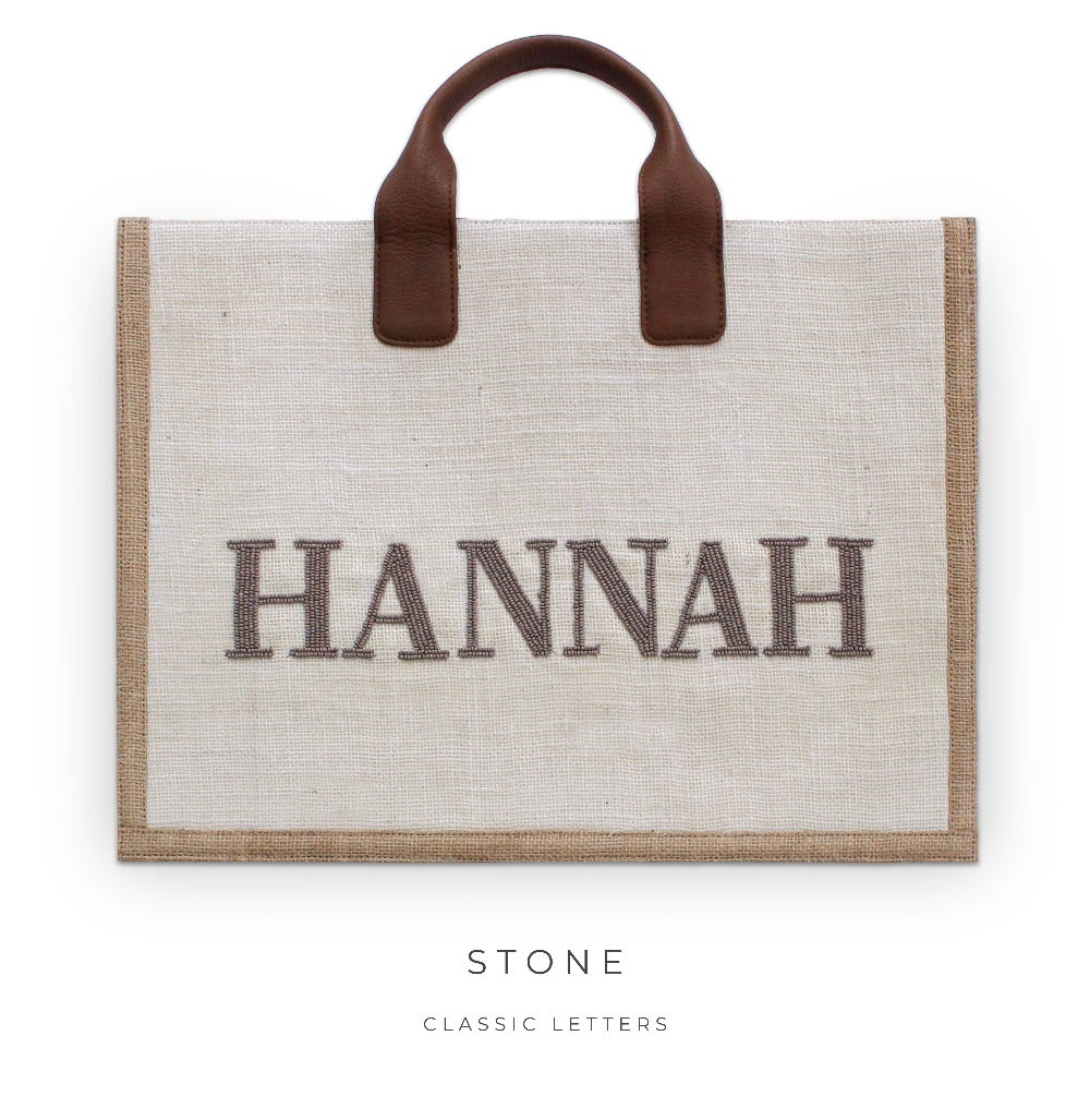 Structured Tote Bag with Name