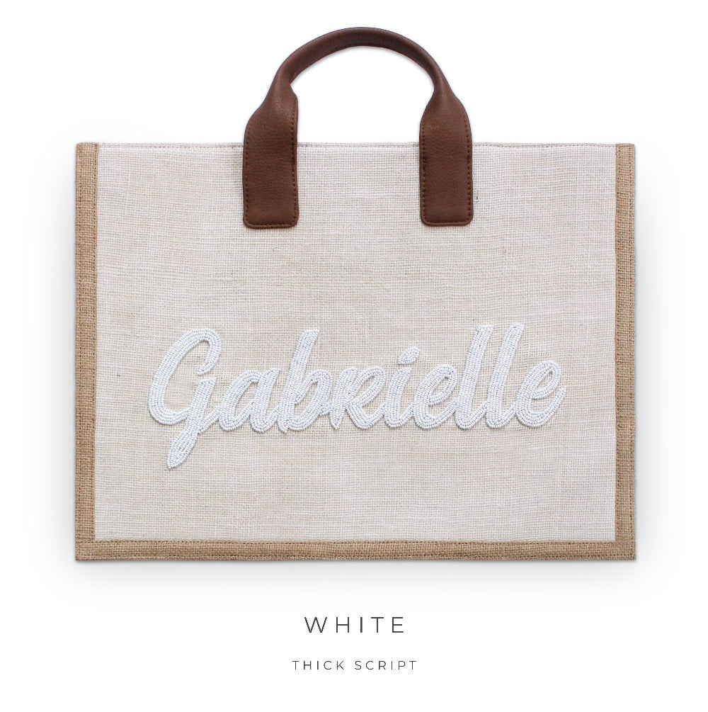Structured Tote Bag with Name