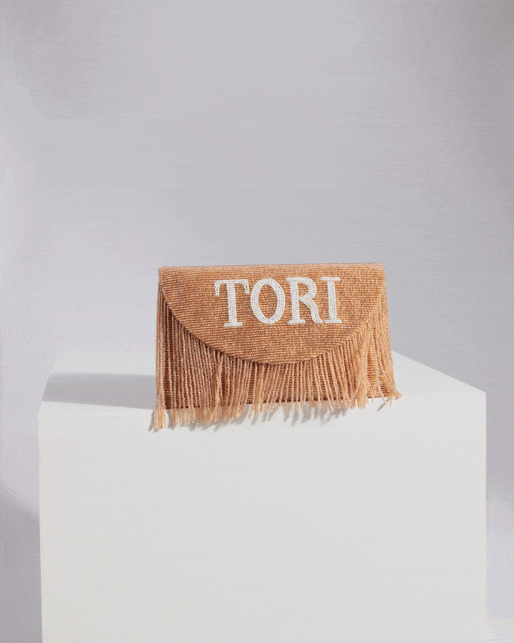 Fringe Half Moon Clutch