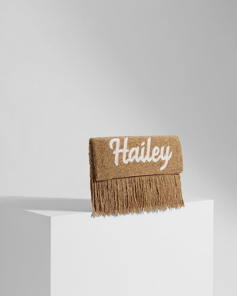 Fringe Half Fold Over Clutch