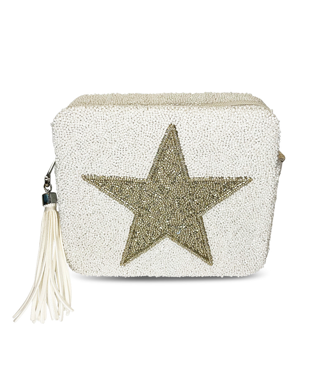 BOX BAG WHITE AND SILVER STAR