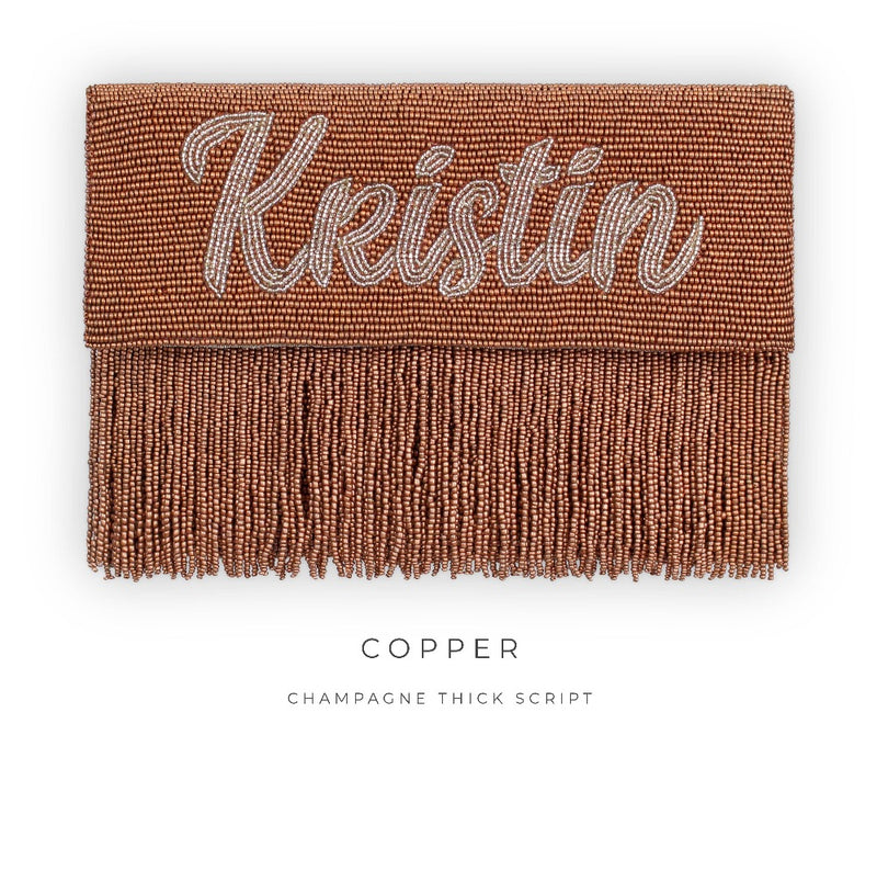 Fringe Half Fold Over Clutch