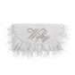 HALF MOON FEATHER CLUTCH