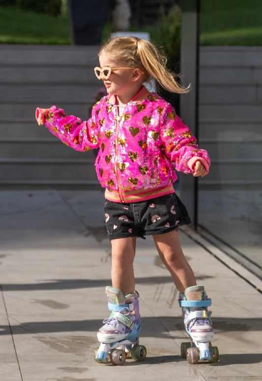 GOLD HEART SEQUIN COAT