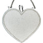 HEART BRIDAL BAG WHITE AND DIAMONTE