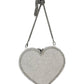 HEART BRIDAL BAG WHITE AND DIAMONTE