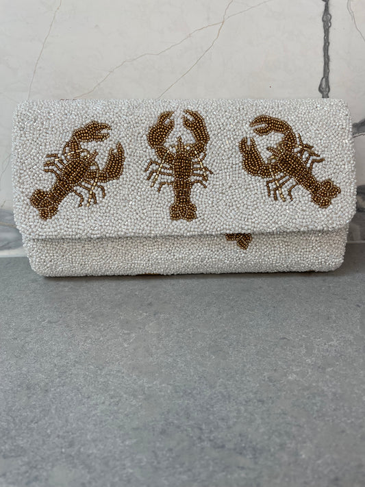 LOBSTER BAG WHITE AND GOLD