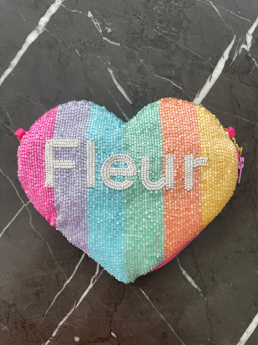 KIDS HEART BAG- PASTEL RAINBOW