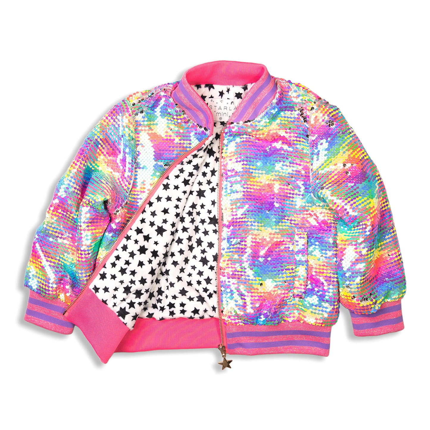 RAINBOW SEQUIN COAT