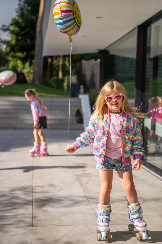 RAINBOW SEQUIN COAT