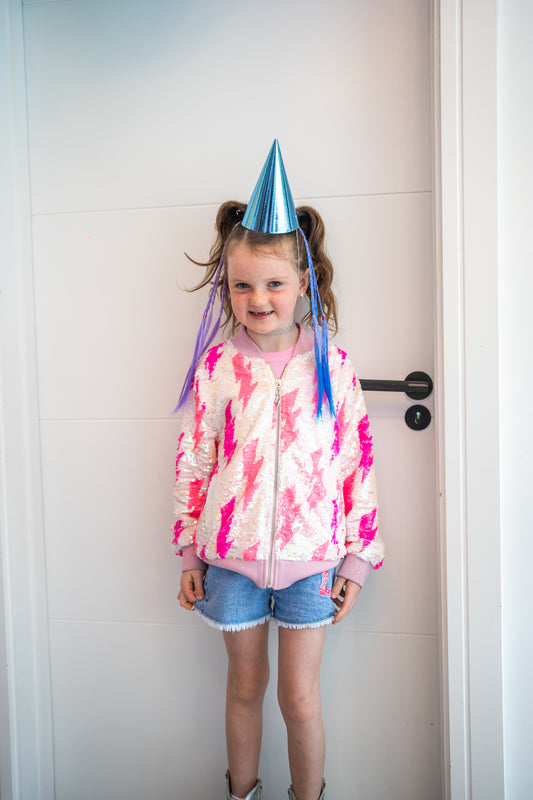 LIGHTENING BOLT SEQUIN COAT