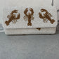 LOBSTER CLUTCH WHITE AND GOLD