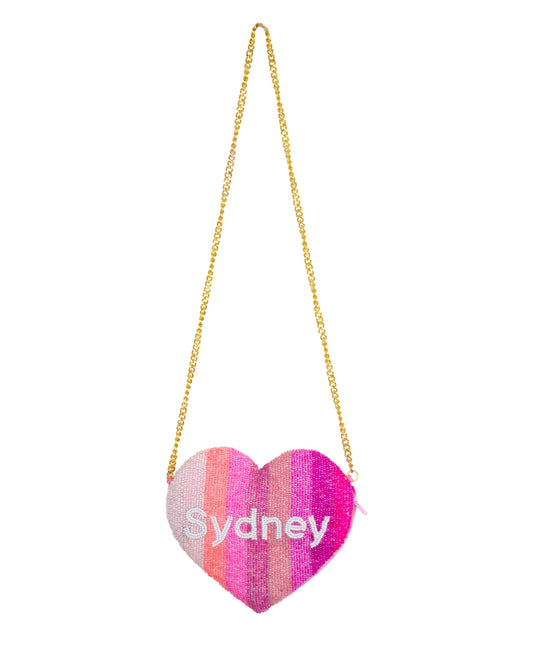 Pink Rainbow Heart Coin Purse Bag