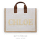 Structured Tote Bag with Name