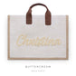 Structured Tote Bag with Name
