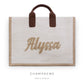 Structured Tote Bag with Name