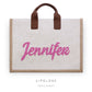 Structured Tote Bag with Name