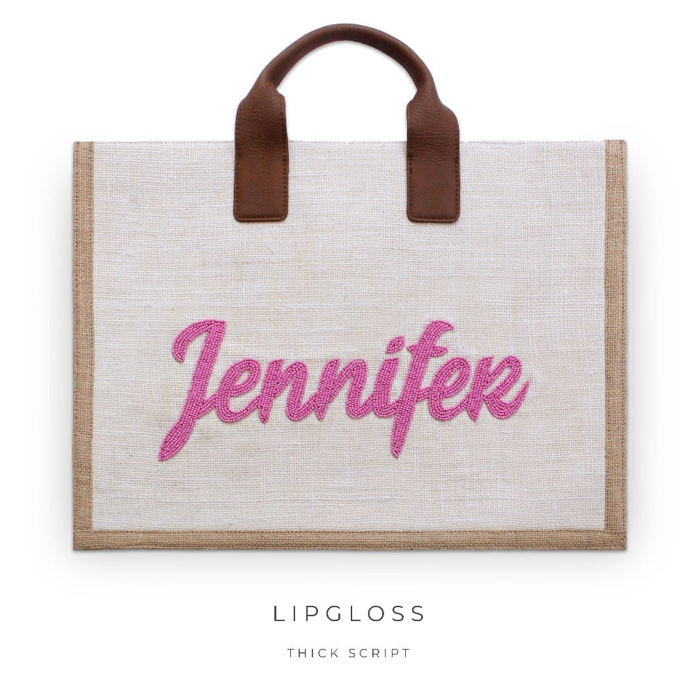 Structured Tote Bag with Name