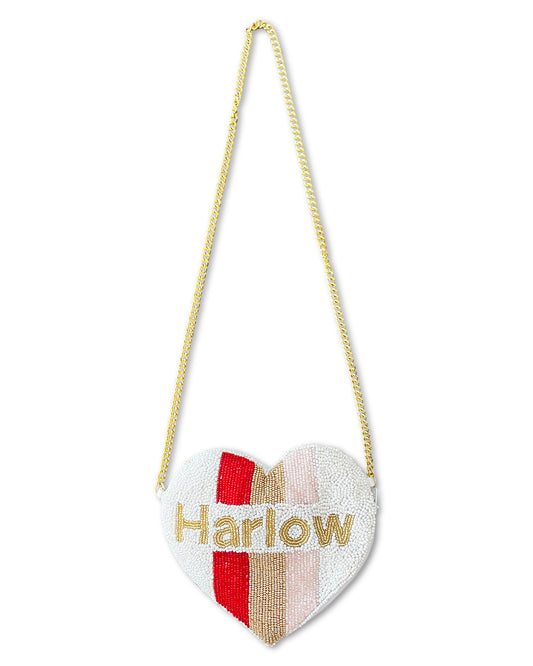 HEART COIN PURSE STRIPES - GIRLS